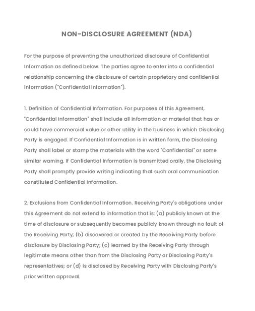 Nondisclosure Agreement Automation Beta Application ndaOK